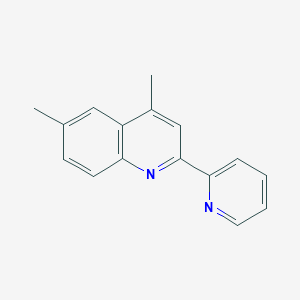 molecular formula C16H14N2 B14251110 4,6-Dimethyl-2-(pyridin-2-yl)quinoline CAS No. 415678-29-4