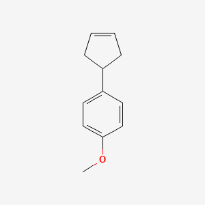 molecular formula C12H14O B14251129 1-(Cyclopent-3-en-1-yl)-4-methoxybenzene CAS No. 244792-58-3