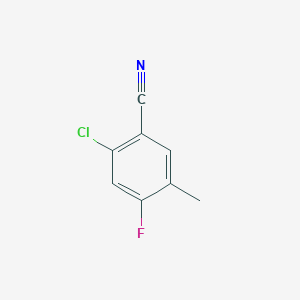 molecular formula C8H5ClFN B1425114 2-Chloro-4-fluoro-5-methylbenzonitrile CAS No. 924626-79-9