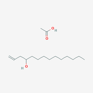 molecular formula C16H32O3 B14251150 Acetic acid;tetradec-1-en-4-ol CAS No. 188954-63-4