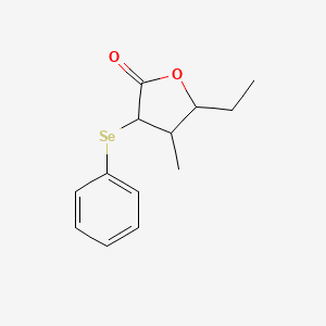 molecular formula C13H16O2Se B14251198 5-Ethyl-4-methyl-3-(phenylselanyl)oxolan-2-one CAS No. 185749-81-9
