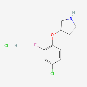 B1425120 3-(4-Chloro-2-fluorophenoxy)pyrrolidine hydrochloride CAS No. 1354543-92-2