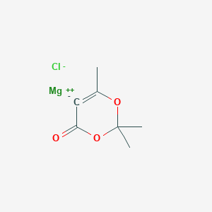 molecular formula C7H9ClMgO3 B14251209 (2,2,6-Trimethyl-4-oxo-1,3-dioxin-5-yl)magnesium chloride CAS No. 382162-64-3