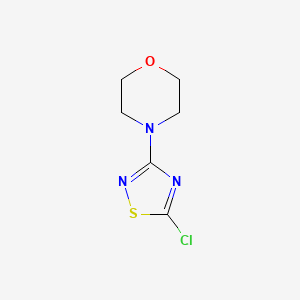 molecular formula C6H8ClN3OS B1425123 4-(5-Chloro-[1,2,4]thiadiazol-3-yl)-morpholine CAS No. 887623-92-9
