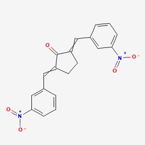 molecular formula C19H14N2O5 B14251249 Cyclopentanone, 2,5-bis[(3-nitrophenyl)methylene]- CAS No. 273724-34-8
