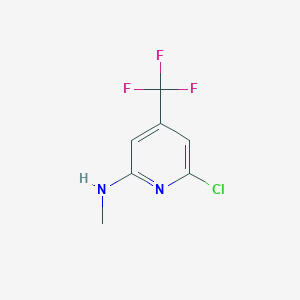 molecular formula C7H6ClF3N2 B1425125 (6-Chloro-4-(trifluoromethyl)pyridin-2-yl)-methylamine CAS No. 1208081-32-6