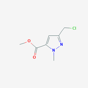 molecular formula C7H9ClN2O2 B1425126 5-Chloromethyl-2-methyl-2H-pyrazole-3-carboxylic acid methyl ester CAS No. 1208081-34-8
