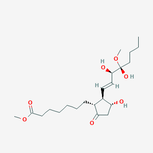 molecular formula C22H38O7 B1425127 Prost-13-en-1-oic acid, 11,15-dihydroxy-16-methoxy-16-methyl-9-oxo-, methyl ester, (11alpha,13E,15R,16R)- CAS No. 76822-56-5