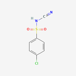 molecular formula C7H5ClN2O2S B14251270 Benzenesulfonamide, 4-chloro-N-cyano- CAS No. 325801-51-2