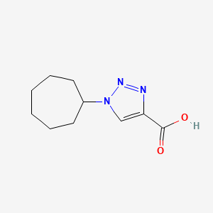 molecular formula C10H15N3O2 B1425130 1-cycloheptyl-1H-1,2,3-triazole-4-carboxylic acid CAS No. 1351004-08-4