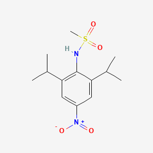 molecular formula C13H20N2O4S B14251309 Methanesulfonamide, N-[2,6-bis(1-methylethyl)-4-nitrophenyl]- CAS No. 437763-64-9