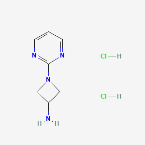 molecular formula C7H12Cl2N4 B1425134 1-(Pyrimidin-2-yl)azetidin-3-amine dihydrochloride CAS No. 1365968-57-5