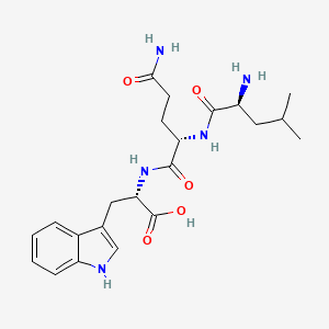 molecular formula C22H31N5O5 B14251351 L-Leucyl-L-glutaminyl-L-tryptophan CAS No. 250653-25-9