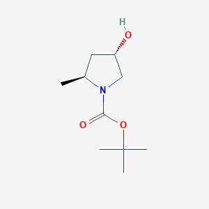 molecular formula C10H19NO3 B1425138 (2S,4S)-tert-Butyl 4-hydroxy-2-methylpyrrolidine-1-carboxylate CAS No. 477293-60-0