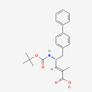 molecular formula C23H27NO4 B1425139 (R,E)-5-([1,1'-biphenyl]-4-yl)-4-((tert-butoxycarbonyl)amino)-2-methylpent-2-enoic acid CAS No. 1012341-48-8