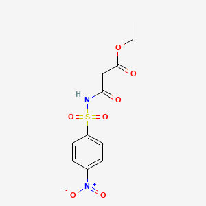 molecular formula C11H12N2O7S B14251394 Ethyl 3-[(4-nitrobenzene-1-sulfonyl)amino]-3-oxopropanoate CAS No. 402934-73-0