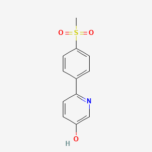 molecular formula C12H11NO3S B1425144 6-(4-(Methylsulfonyl)phenyl)pyridin-3-ol CAS No. 1032825-20-9