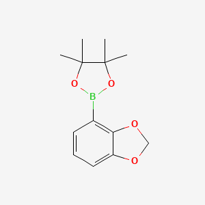 molecular formula C13H17BO4 B1425145 2-(苯并[D][1,3]二氧杂环-4-基)-4,4,5,5-四甲基-1,3,2-二氧杂硼环丁烷 CAS No. 1073339-10-2