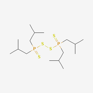 molecular formula C16H36P2S4 B14251459 Disulfanediylbis[bis(2-methylpropyl)(sulfanylidene)-lambda~5~-phosphane] CAS No. 166832-32-2