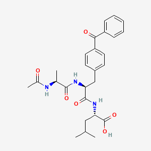 molecular formula C27H33N3O6 B14251467 N-Acetyl-L-alanyl-4-benzoyl-L-phenylalanyl-L-leucine CAS No. 189620-85-7