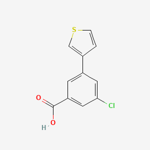 molecular formula C11H7ClO2S B1425148 5-Chloro-3-(thiophen-3-YL)benzoic acid CAS No. 1261926-16-2
