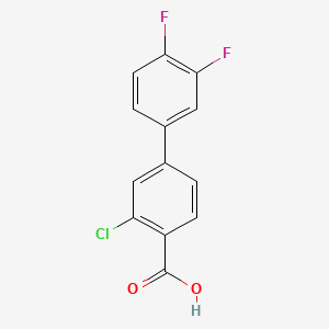 molecular formula C13H7ClF2O2 B1425149 2-氯-4-(3,4-二氟苯基)苯甲酸 CAS No. 1261956-79-9