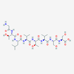 molecular formula C32H58N8O13 B14251503 L-Serine, glycyl-L-threonyl-L-leucyl-L-valyl-L-threonyl-L-valyl-L-seryl- CAS No. 359013-55-1