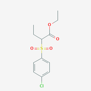 molecular formula C12H15ClO4S B14251532 Ethyl 2-(4-chlorobenzene-1-sulfonyl)butanoate CAS No. 344437-66-7