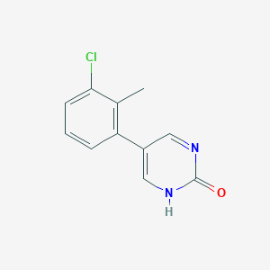 molecular formula C11H9ClN2O B1425156 5-(3-Chloro-2-methylphenyl)pyrimidin-2-ol CAS No. 1111109-06-8