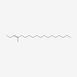 molecular formula C19H38 B14251595 4-Methyloctadec-3-ene CAS No. 495397-60-9