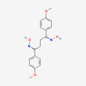 molecular formula C18H20N2O4 B14251616 N,N'-[1,4-Bis(4-methoxyphenyl)butane-1,4-diylidene]dihydroxylamine CAS No. 183719-19-9