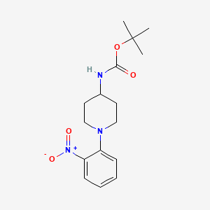 molecular formula C16H23N3O4 B1425163 tert-Butyl (1-(2-nitrophenyl)piperidin-4-yl)carbamate CAS No. 1023594-62-8