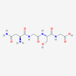 molecular formula C11H19N5O7 B14251659 L-Asparaginylglycyl-L-serylglycine CAS No. 427889-28-9