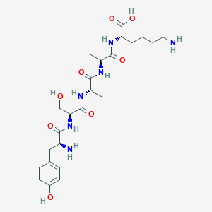 molecular formula C24H38N6O8 B14251668 L-Tyrosyl-L-seryl-L-alanyl-L-alanyl-L-lysine CAS No. 325808-01-3