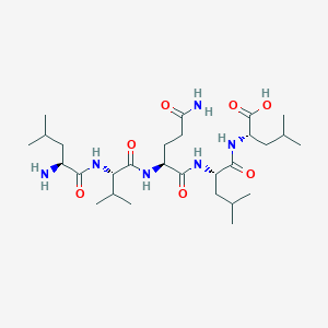 molecular formula C28H52N6O7 B14251704 L-Leucyl-L-valyl-L-glutaminyl-L-leucyl-L-leucine CAS No. 303030-75-3