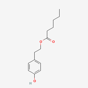 molecular formula C14H20O3 B14251739 Hexanoic acid, 2-(4-hydroxyphenyl)ethyl ester CAS No. 491845-54-6