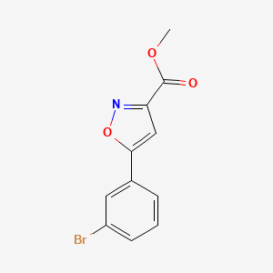 molecular formula C11H8BrNO3 B1425174 Methyl 5-(3-bromophenyl)isoxazole-3-carboxylate CAS No. 745078-74-4