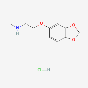 molecular formula C10H14ClNO3 B14251745 2-(1,3-benzodioxol-5-yloxy)-N-methylethanamine;hydrochloride CAS No. 325172-12-1