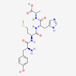 molecular formula C23H32N6O6S B14251766 L-Tyrosyl-L-methionyl-L-histidyl-L-alanine CAS No. 496849-71-9