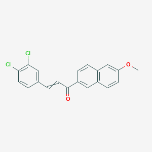 molecular formula C20H14Cl2O2 B14251769 3-(3,4-Dichlorophenyl)-1-(6-methoxynaphthalen-2-yl)prop-2-en-1-one CAS No. 360576-13-2