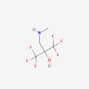 molecular formula C5H7F6NO B14251782 1,1,1,3,3,3-Hexafluoro-2-[(methylamino)methyl]propan-2-ol CAS No. 380609-21-2