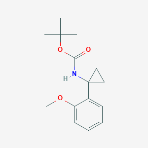 molecular formula C15H21NO3 B1425179 tert-Butyl N-[1-(2-methoxyphenyl)cyclopropyl]carbamate CAS No. 1332765-85-1