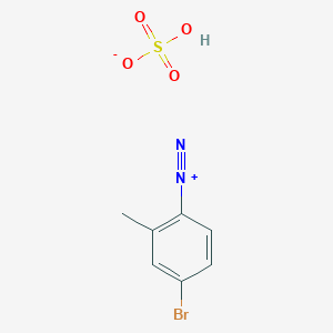 molecular formula C7H7BrN2O4S B14251791 4-Bromo-2-methylbenzene-1-diazonium hydrogen sulfate CAS No. 390823-95-7