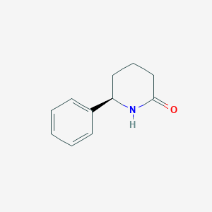 molecular formula C11H13NO B14251795 2-Piperidinone, 6-phenyl-, (6R)- CAS No. 212560-70-8