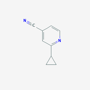 molecular formula C9H8N2 B1425180 2-Cyclopropylisonicotinonitrile CAS No. 1020747-85-6