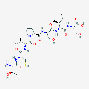molecular formula C30H53N7O11S B14251826 L-Threonyl-L-cysteinyl-L-isoleucyl-L-prolyl-L-seryl-L-isoleucyl-L-serine CAS No. 376595-43-6