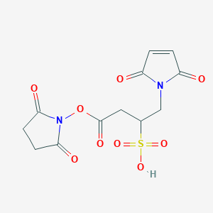 molecular formula C12H12N2O9S B1425184 N-succinimidyl 4-(N-maleimido)-3-sulfobutyrate CAS No. 1193111-53-3