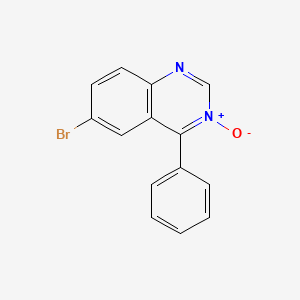 molecular formula C14H9BrN2O B14251845 Quinazoline, 6-bromo-4-phenyl-, 3-oxide CAS No. 251639-76-6