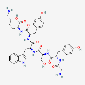 molecular formula C40H50N8O10 B14251865 Glycyl-L-tyrosyl-L-seryl-L-tryptophyl-L-tyrosyl-L-lysine CAS No. 236094-46-5