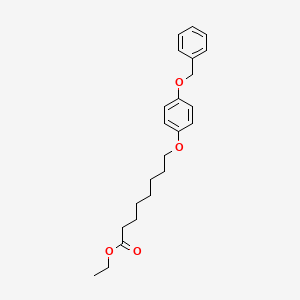 molecular formula C23H30O4 B14251871 Ethyl 8-[4-(benzyloxy)phenoxy]octanoate CAS No. 338995-26-9